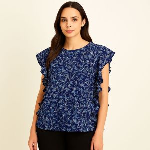 Ladies Checked Crop Top