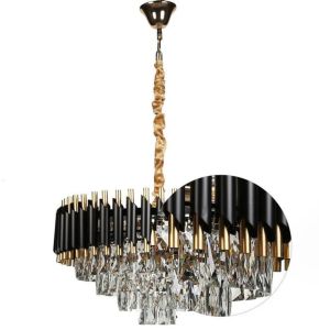 Black Metal Crystal Chandelier