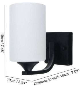 Frosted Long Glass Wall Light