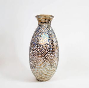 Decorative Mosaic Finish Iron Flower Vase