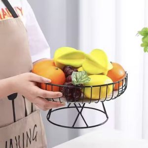 Black Metal Wire Fruit Basket