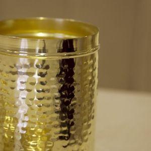 Brass Hammered Small Canister Set