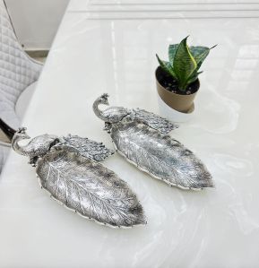 Peacock Shape Dry Fruit Serving Tray