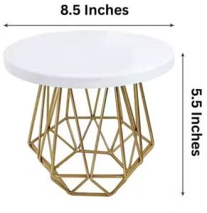 Decorative Golden and White Iron Cake Stand
