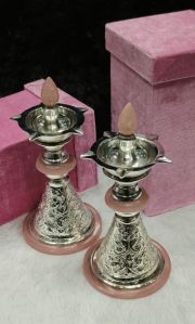 Silver Plated Diya Samai