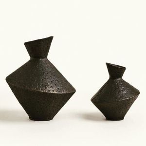 Black Metal Decorative Vase