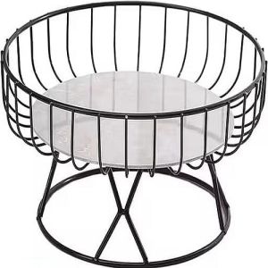 Black Metal Wire Fruit Basket