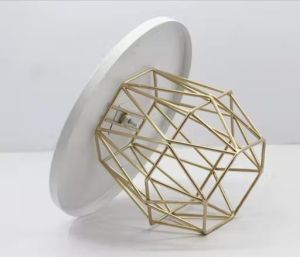 Decorative Golden and White Iron Cake Stand
