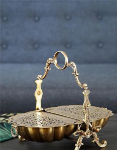 Brass Foldable Dried Fruit Basket