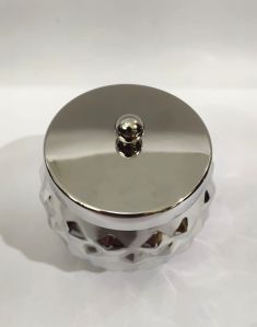Decorative Silver Dry Fruit Jar