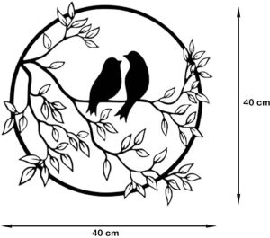 Love Birds Metal Wall Art