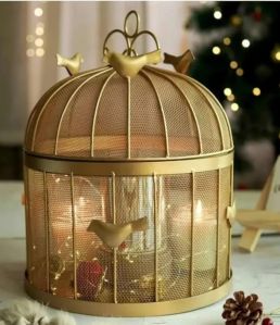 Metal Fruit Bulbul Basket with Mesh