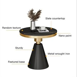 Round Golden and Black Coffee Table