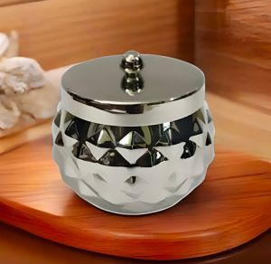 Decorative Silver Dry Fruit Jar