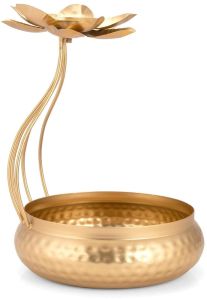 Brass Lotus Tealight Candle Holder