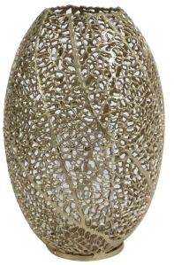 Golden Aluminium Coral Barrel Vase