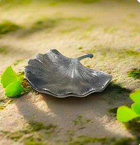Silver Aluminium Leaf Shape Bowl