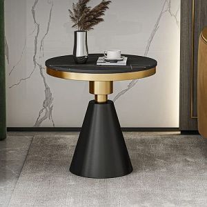 Round Golden and Black Coffee Table