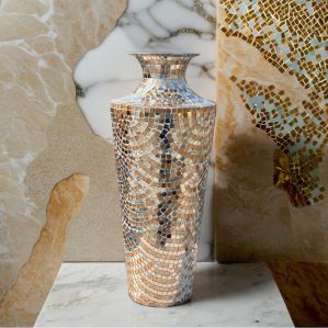 Decorative Mosaic Finish Iron Flower Vase