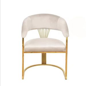 Stainless Steel Gold Restaurant Upholstery Chair