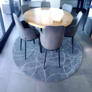 Gray Round 3d Carpet