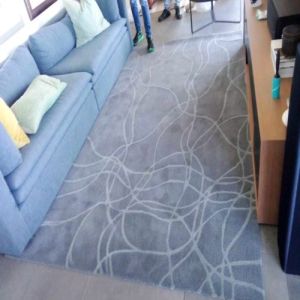 Gray Rectangular 3d Carpet