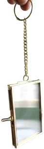 Brass &AMP; Glass Keychain Photo Frame 3\