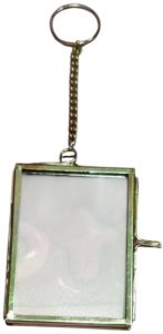 Brass &AMP; Glass Keychain Photo Frame 3\