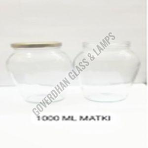 1000 Ml Glass Matki Jar