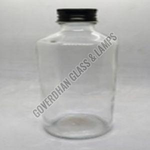 300Ml Blue Pine Glass Water Bottle