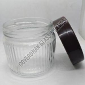 350 Ml Plain Round Glass Screw Jar