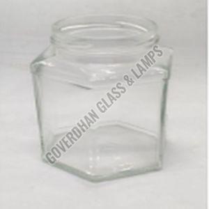 400 Ml Hexa Glass Jar