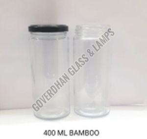 400 Ml Round Bamboo Jar