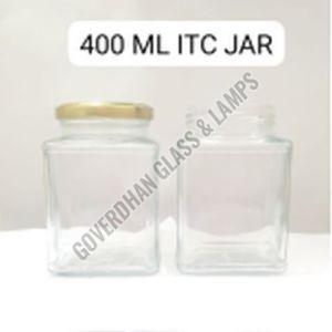 400 Ml ITC Square Glass Jar