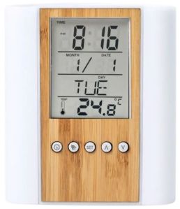 Bamboo Wood LED Digital Clock