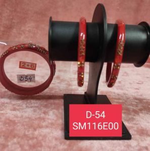 Traditional Red Wedding Glass Bangles