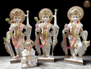 Designer RAM Darbar Marble Moorti Set