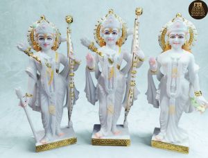 Premium White Marble RAM Darbar Moorti Set
