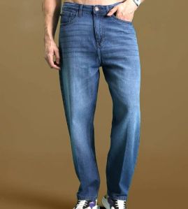 Mens Medium Blue Baggy Jeans