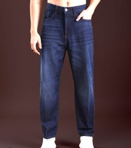 Mens Dark Blue Baggy Jeans