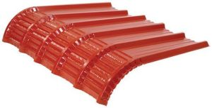Red Galvanized Crimp Curved Sheet
