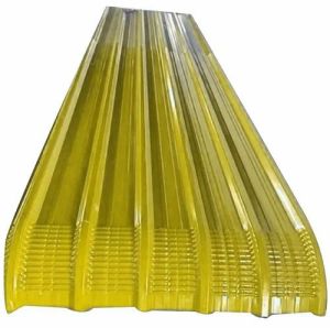 Yellow Color Coated Curved Roofing Sheet