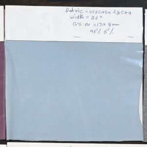 170 GSM Blue Viscose Lycra Fabric