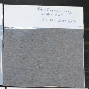 200 GSM Grey French Terry Fabric