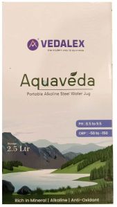 Aquaveda Vedalex Portable Alkaline Steel Water Jug