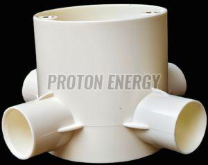 20mm PVC 4 Way Deep Junction Box