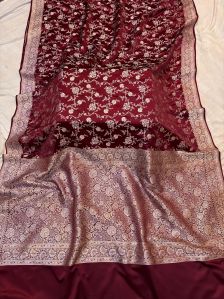 Mashru Silk Saree Jaal Design