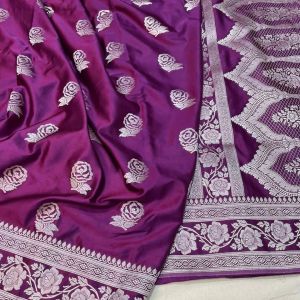 Mashru Silk Sarees New Rose Design
