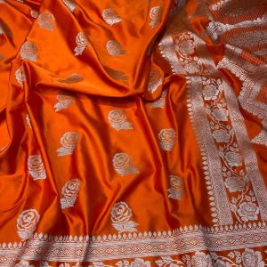 Mashru Silk Sarees New Rose Design