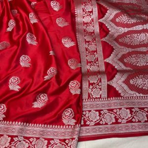 Mashru Silk Sarees New Rose Design